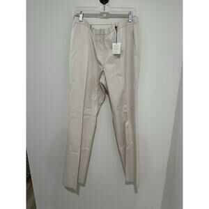 Brooks Brothers Advantage Khaki Chino Stretch Pants Career Wrinkle Free Size 14